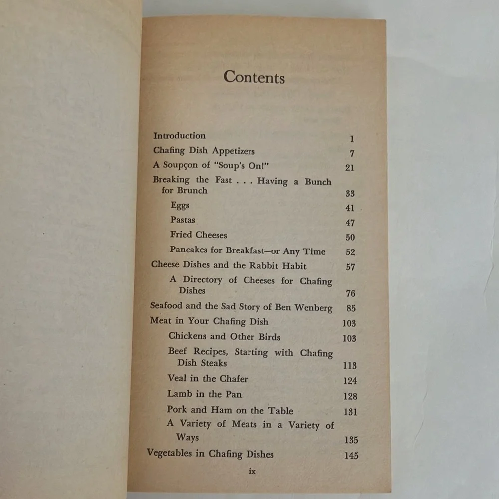 International Chafing Dish Cookbook 1971 Paperback Cooking Entertaining Vintage
